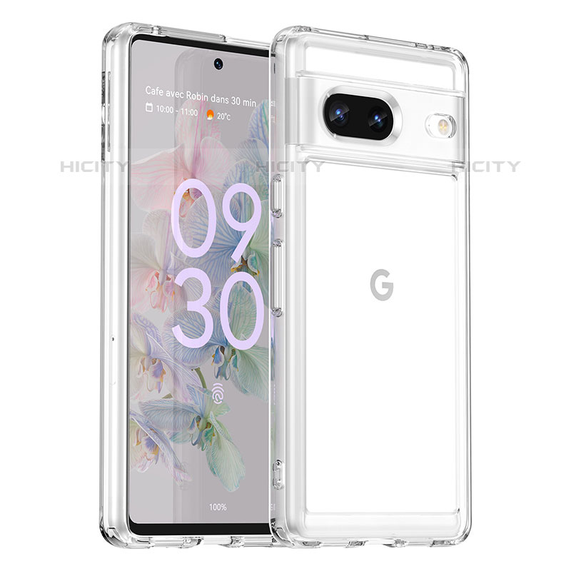 Google Pixel 7 5G用ハイブリットバンパーケース クリア透明 プラスチック カバー J01S グーグル 