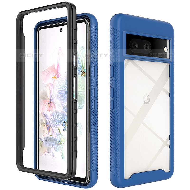 Google Pixel 7 5G用360度 フルカバー ハイブリットバンパーケース クリア透明 プラスチック カバー ZJ3 グーグル 