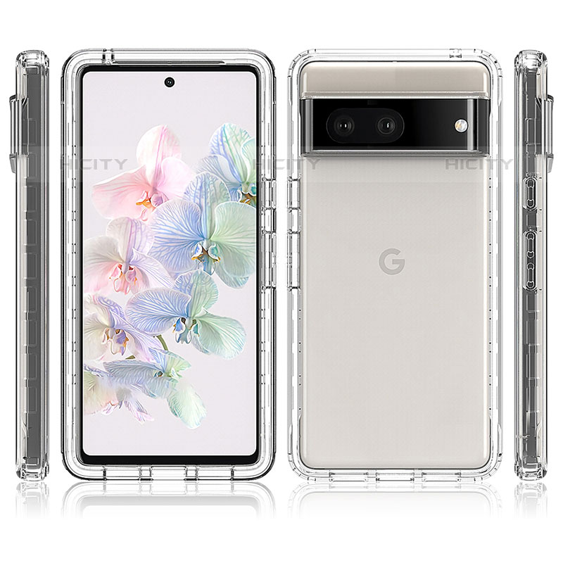 Google Pixel 7 5G用前面と背面 360度 フルカバー 極薄ソフトケース シリコンケース 耐衝撃 全面保護 バンパー 勾配色 透明 グーグル 