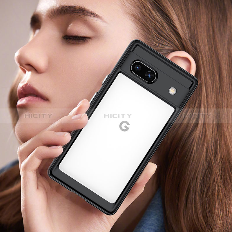 Google Pixel 7a 5G用ハイブリットバンパーケース 透明 プラスチック カバー J01S グーグル 