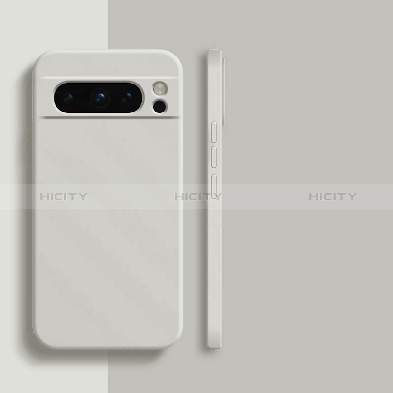 Google Pixel 8 Pro 5G用360度 フルカバー極薄ソフトケース シリコンケース 耐衝撃 全面保護 バンパー YK2 グーグル ホワイト