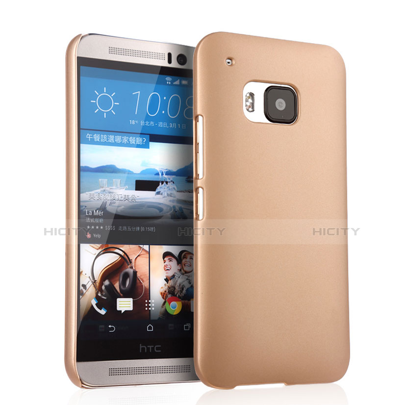 HTC One M9用ハードケース プラスチック 質感もマット HTC ゴールド