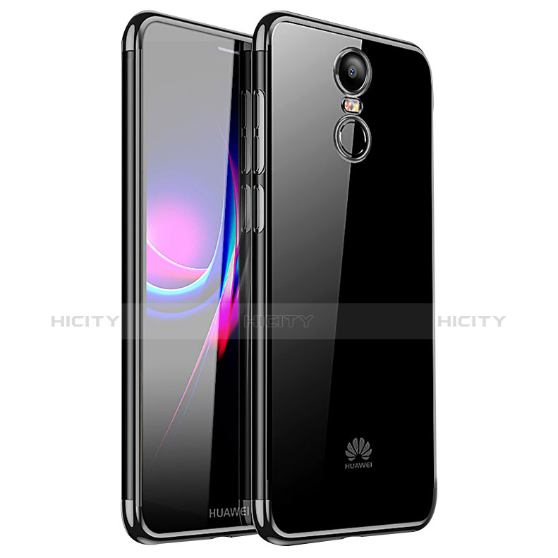 Huawei Enjoy 6用極薄ソフトケース シリコンケース 耐衝撃 全面保護 クリア透明 H01 ファーウェイ ブラック