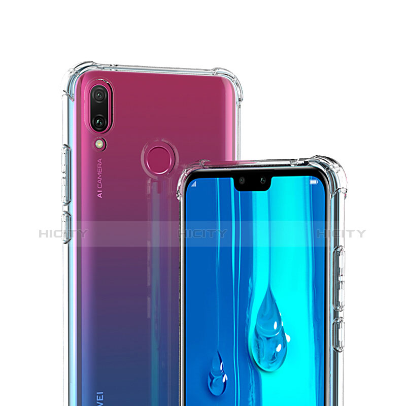 Huawei Enjoy 9 Plus用極薄ソフトケース シリコンケース 耐衝撃 全面保護 クリア透明 T02 ファーウェイ クリア