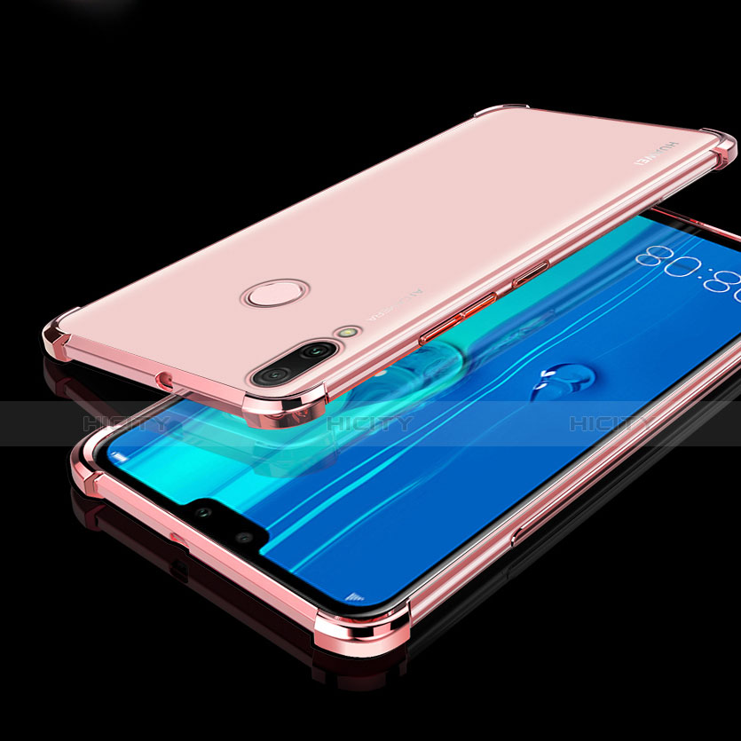 Huawei Enjoy 9 Plus用極薄ソフトケース シリコンケース 耐衝撃 全面保護 クリア透明 H01 ファーウェイ ローズゴールド