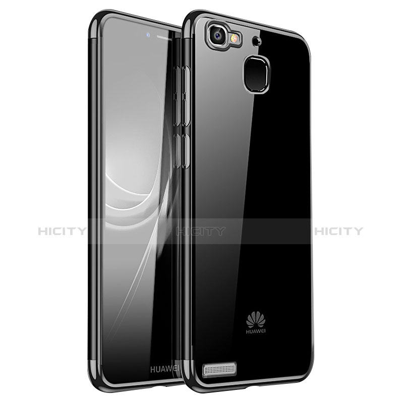 Huawei G8 Mini用極薄ソフトケース シリコンケース 耐衝撃 全面保護 クリア透明 H01 ファーウェイ ブラック