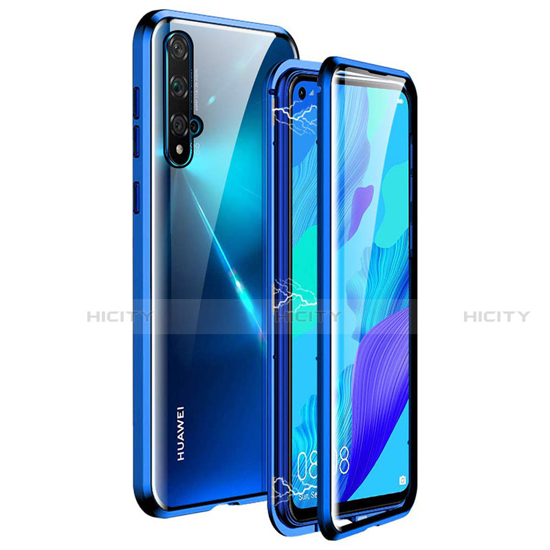 Huawei Honor 20S用ケース 高級感 手触り良い アルミメタル 製の金属製 360度 フルカバーバンパー 鏡面 カバー T11 ファーウェイ ネイビー