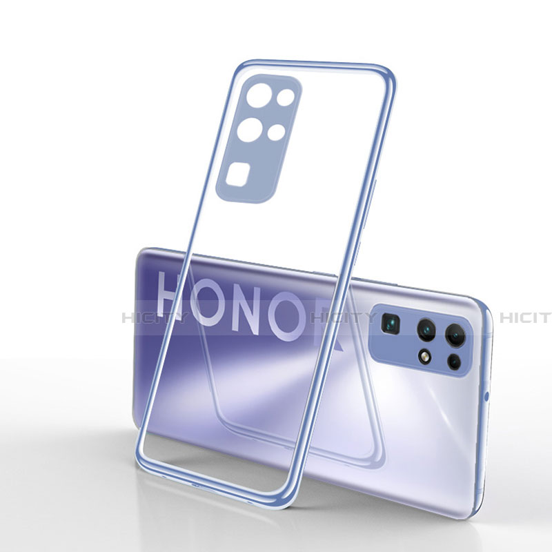 Huawei Honor 30用極薄ソフトケース シリコンケース 耐衝撃 全面保護 クリア透明 H03 ファーウェイ シルバー