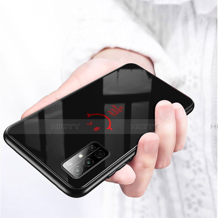Huawei Honor 30S用ハイブリットバンパーケース プラスチック パターン 鏡面 カバー ファーウェイ 
