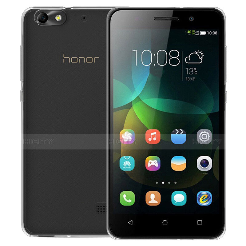 Huawei Honor 4C用極薄ソフトケース シリコンケース 耐衝撃 全面保護 クリア透明 T03 ファーウェイ クリア