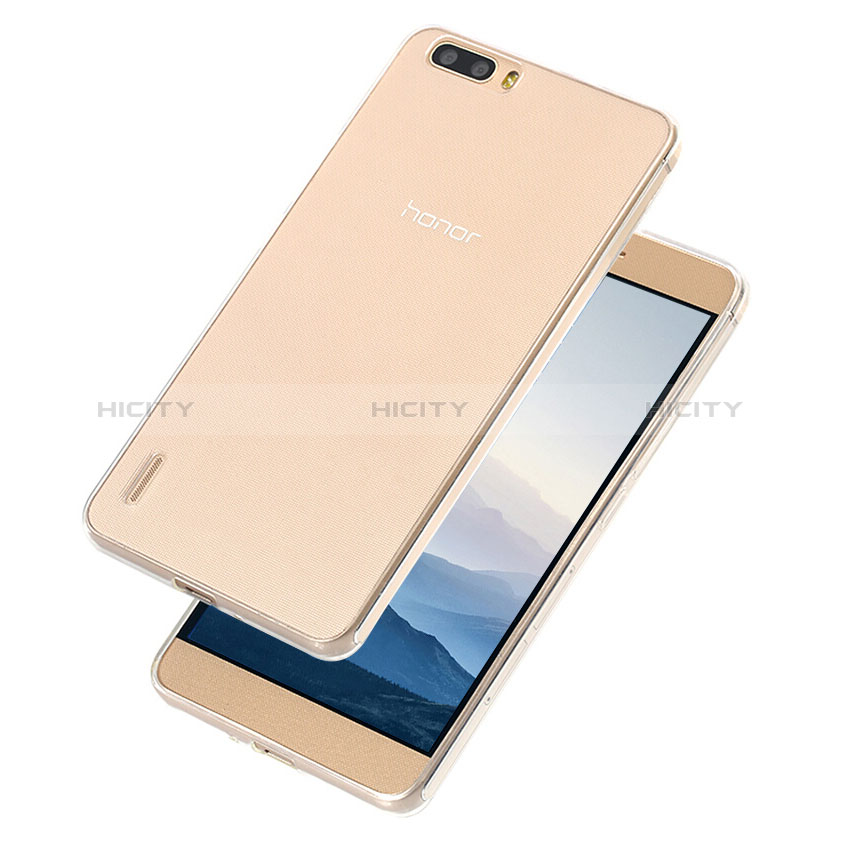 Huawei Honor 6 Plus用極薄ソフトケース シリコンケース 耐衝撃 全面保護 クリア透明 T04 ファーウェイ クリア