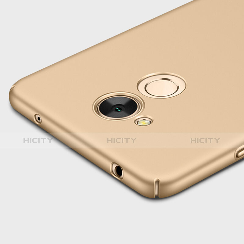 Huawei Honor 6A用ハードケース プラスチック 質感もマット アンド指輪 ファーウェイ ゴールド