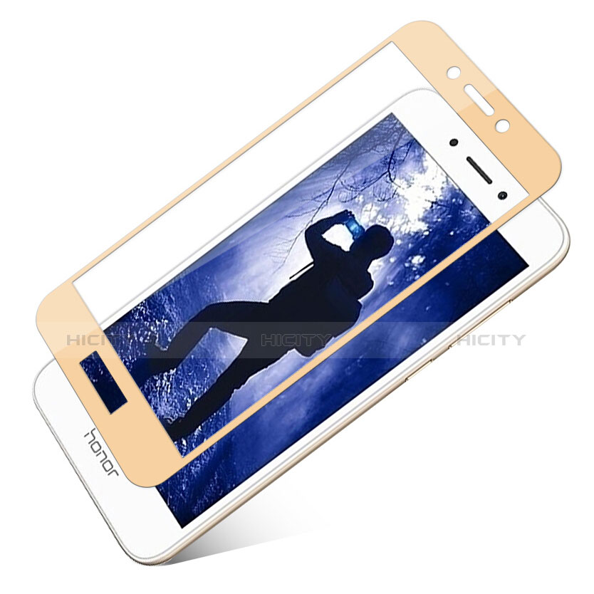 Huawei Honor 6A用強化ガラス フル液晶保護フィルム F02 ファーウェイ ゴールド