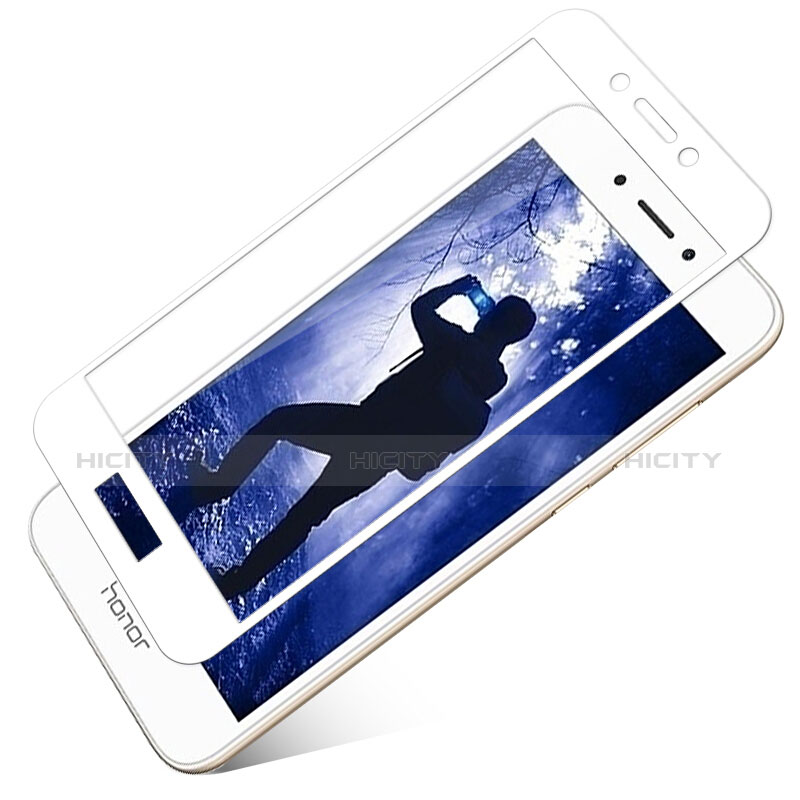 Huawei Honor 6A用強化ガラス フル液晶保護フィルム F02 ファーウェイ ホワイト