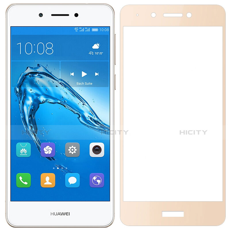 Huawei Honor 6C用強化ガラス フル液晶保護フィルム F02 ファーウェイ ゴールド