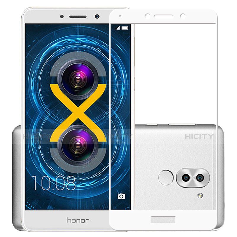 Huawei Honor 6X Pro用強化ガラス フル液晶保護フィルム F01 ファーウェイ ホワイト