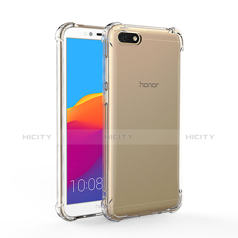 Huawei Honor 7S用極薄ソフトケース シリコンケース 耐衝撃 全面保護 クリア透明 T02 ファーウェイ クリア