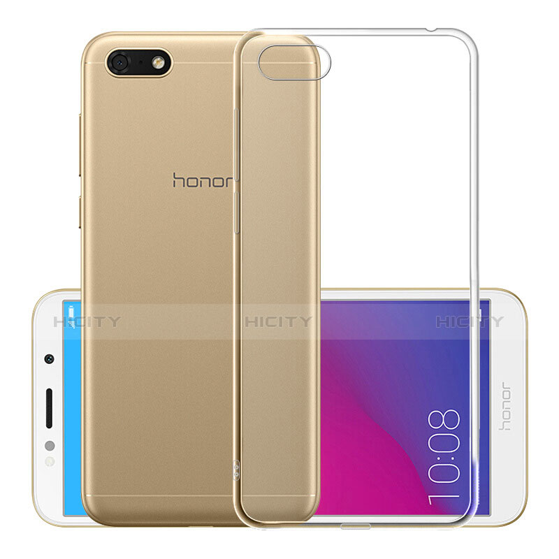 Huawei Honor 7S用極薄ソフトケース シリコンケース 耐衝撃 全面保護 クリア透明 T05 ファーウェイ クリア