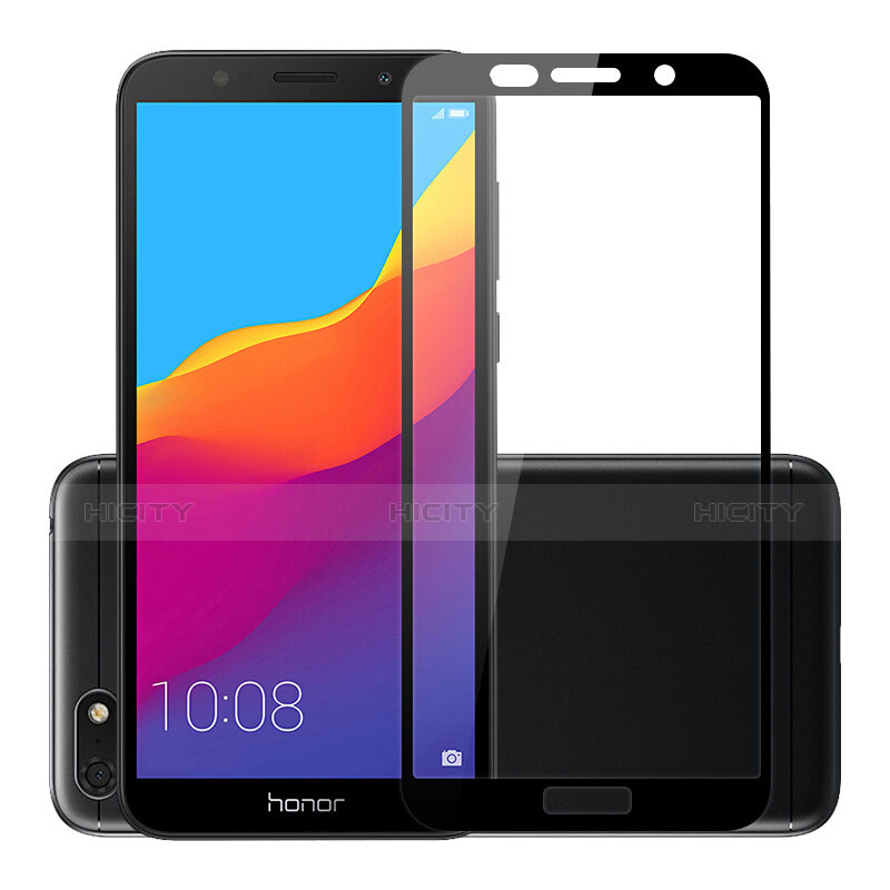 Huawei Honor 7S用強化ガラス フル液晶保護フィルム ファーウェイ ブラック