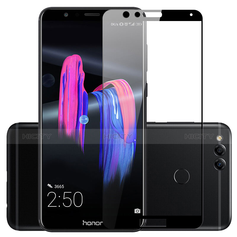 Huawei Honor 7X用強化ガラス フル液晶保護フィルム ファーウェイ ブラック