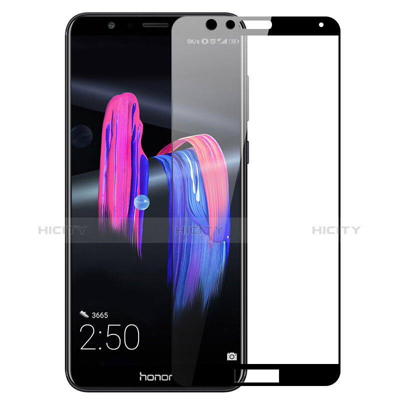 Huawei Honor 7X用強化ガラス フル液晶保護フィルム ファーウェイ ブラック