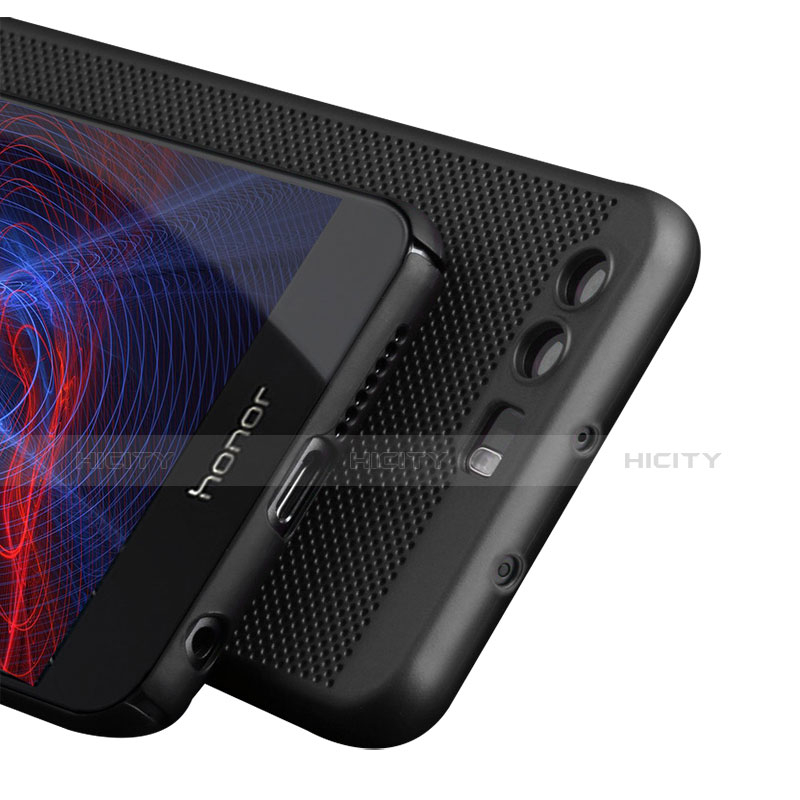 Huawei Honor 8用ハードケース プラスチック メッシュ デザイン ファーウェイ ブラック