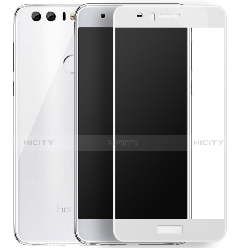 Huawei Honor 8用強化ガラス フル液晶保護フィルム F02 ファーウェイ ホワイト