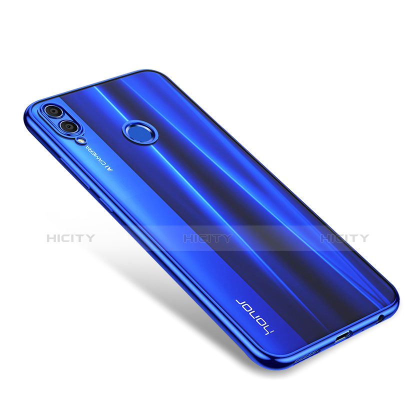 Huawei Honor 8X用極薄ソフトケース シリコンケース 耐衝撃 全面保護 クリア透明 T04 ファーウェイ ネイビー