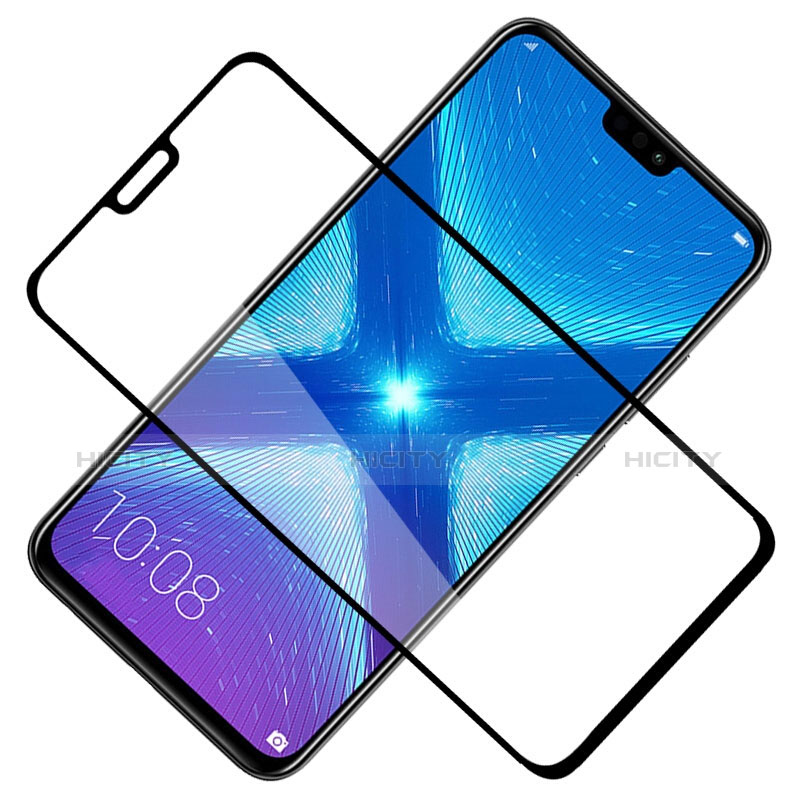 Huawei Honor 8X用強化ガラス フル液晶保護フィルム F04 ファーウェイ ブラック