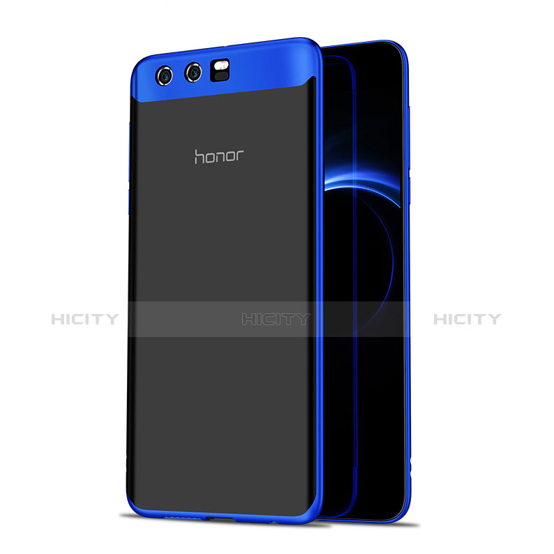 Huawei Honor 9用極薄ソフトケース シリコンケース 耐衝撃 全面保護 クリア透明 T07 ファーウェイ ネイビー