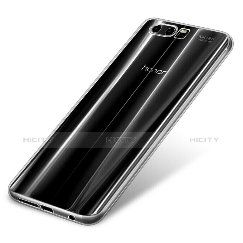 Huawei Honor 9用極薄ソフトケース シリコンケース 耐衝撃 全面保護 クリア透明 アンド液晶保護フィルム ファーウェイ ネイビー