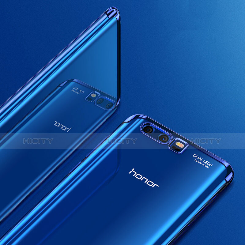 Huawei Honor 9用ハイブリットバンパーケース クリア透明 プラスチック ファーウェイ ネイビー