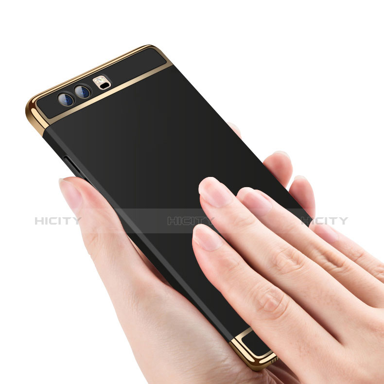 Huawei Honor 9 Premium用ケース 高級感 手触り良い メタル兼プラスチック バンパー ファーウェイ ブラック