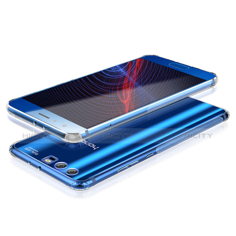 Huawei Honor 9 Premium用極薄ソフトケース シリコンケース 耐衝撃 全面保護 クリア透明 T10 ファーウェイ シルバー