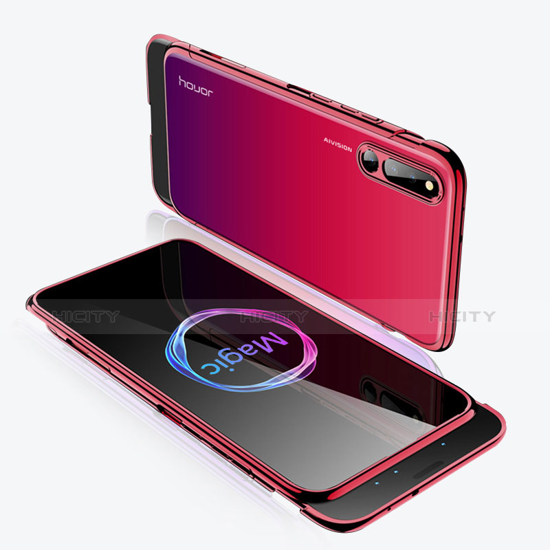 Huawei Honor Magic 2用ハードケース プラスチック 質感もマット 前面と背面 360度 フルカバー M02 ファーウェイ レッド