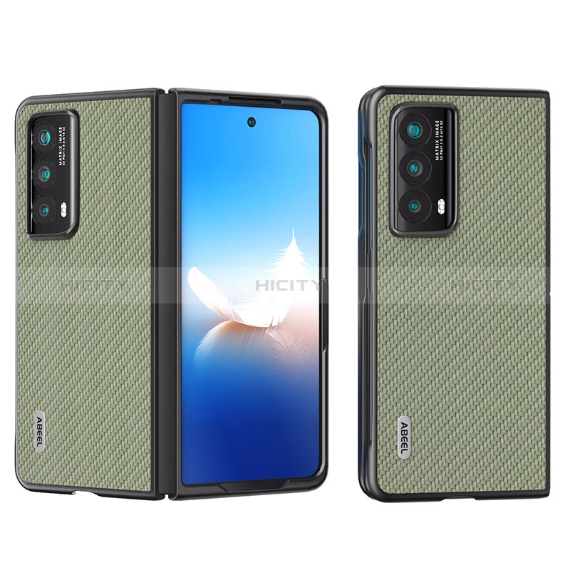 Huawei Honor Magic Vs2 5G用ハイブリットバンパーケース 高級感 手触り良いレザー柄 兼プラスチック B15H ファーウェイ 