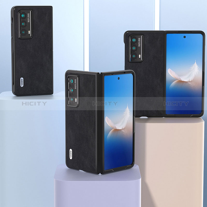 Huawei Honor Magic Vs2 5G用ハイブリットバンパーケース 高級感 手触り良いレザー柄 兼プラスチック BH7 ファーウェイ 