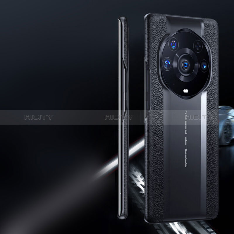 Huawei Honor Magic3 Pro+ Plus 5G用ケース 高級感 手触り良いレザー柄 ファーウェイ ブラック
