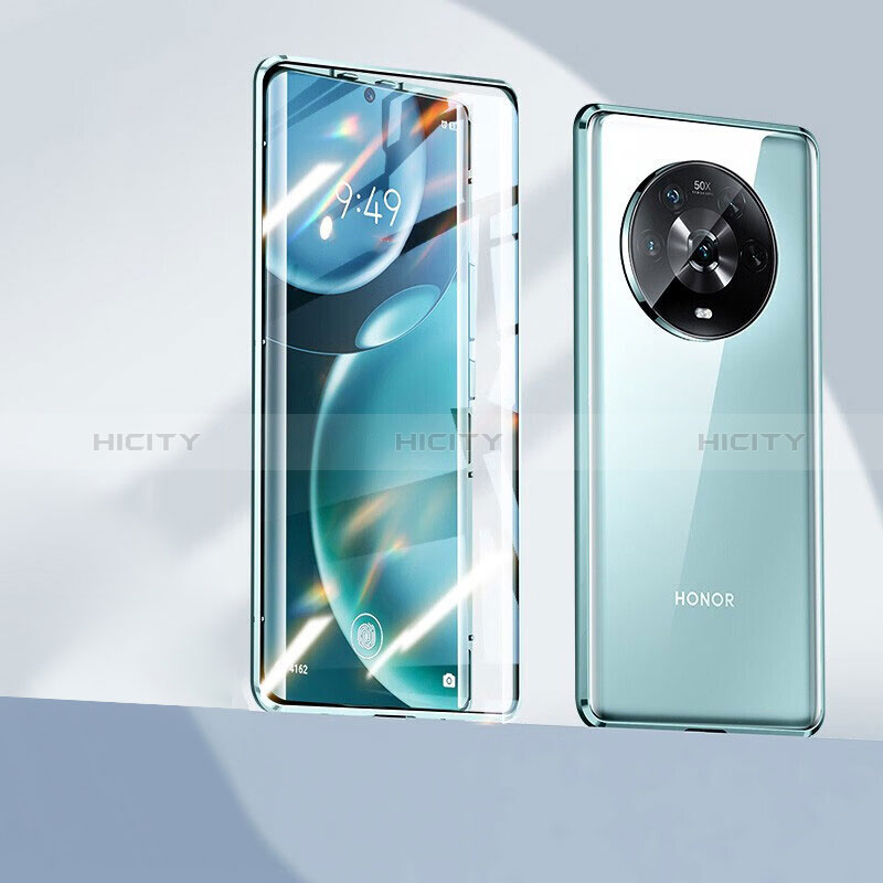 Huawei Honor Magic4 5G用ケース 高級感 手触り良い アルミメタル 製の金属製 360度 フルカバーバンパー 鏡面 カバー P05 ファーウェイ 