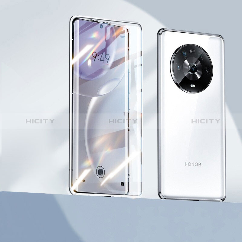 Huawei Honor Magic4 5G用ケース 高級感 手触り良い アルミメタル 製の金属製 360度 フルカバーバンパー 鏡面 カバー P05 ファーウェイ 