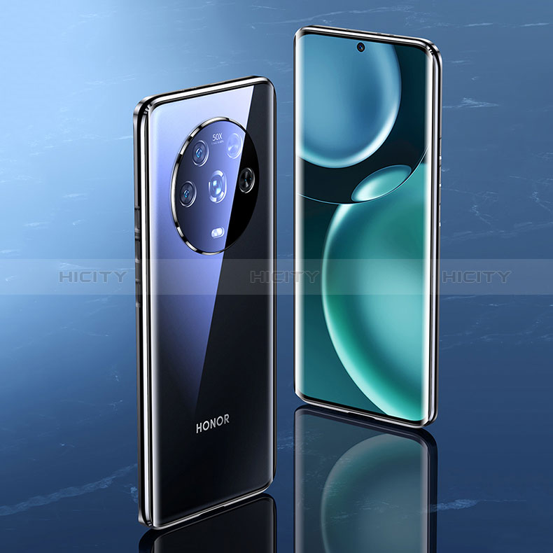 Huawei Honor Magic4 Ultimate 5G用ケース 高級感 手触り良い アルミメタル 製の金属製 360度 フルカバーバンパー 鏡面 カバー P02 ファーウェイ 