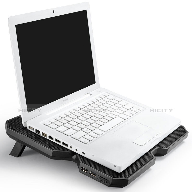 Huawei Honor MagicBook 14用ノートブックホルダー クーラー 冷却パッド ファン ラップトップスタンド 9インチ〜16インチ M06 ファーウェイ ブラック