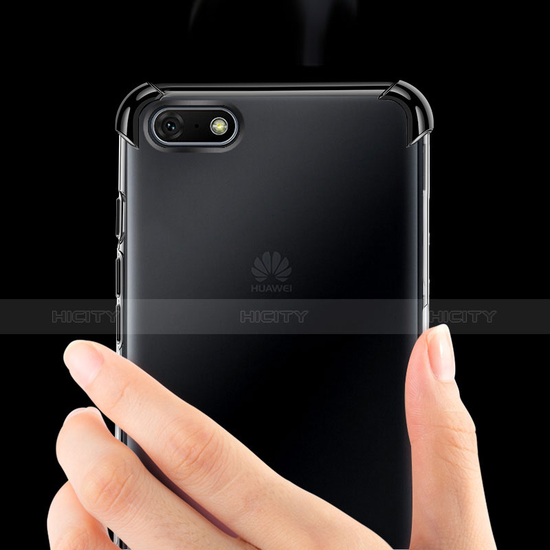 Huawei Honor Play 7用極薄ソフトケース シリコンケース 耐衝撃 全面保護 透明 H01 ファーウェイ 