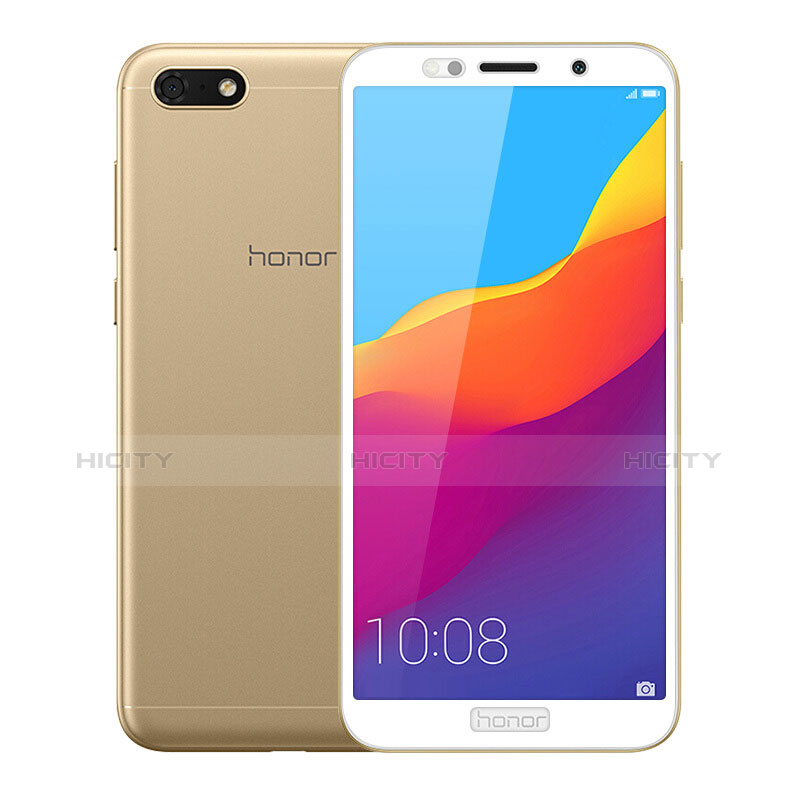 Huawei Honor Play 7用強化ガラス フル液晶保護フィルム ファーウェイ ホワイト