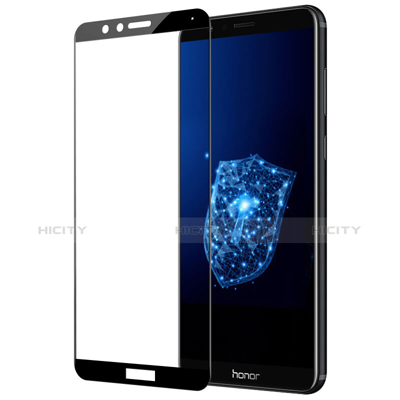 Huawei Honor Play 7X用強化ガラス フル液晶保護フィルム F03 ファーウェイ ブラック