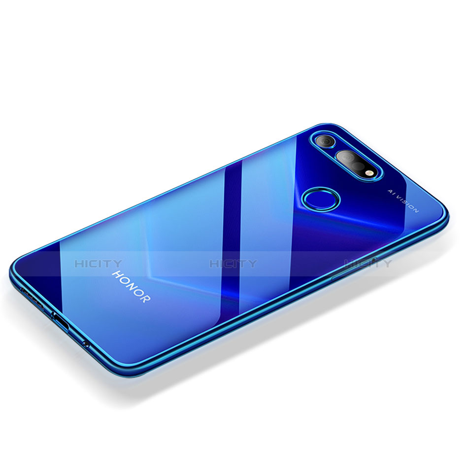 Huawei Honor V20用極薄ソフトケース シリコンケース 耐衝撃 全面保護 クリア透明 T12 ファーウェイ ネイビー