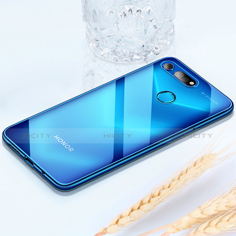 Huawei Honor V20用極薄ソフトケース シリコンケース 耐衝撃 全面保護 クリア透明 H02 ファーウェイ ネイビー