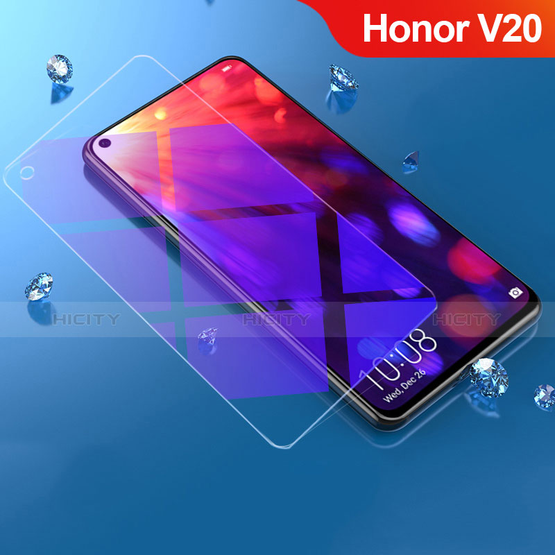 Huawei Honor V20用アンチグレア ブルーライト 強化ガラス 液晶保護フィルム B02 ファーウェイ クリア