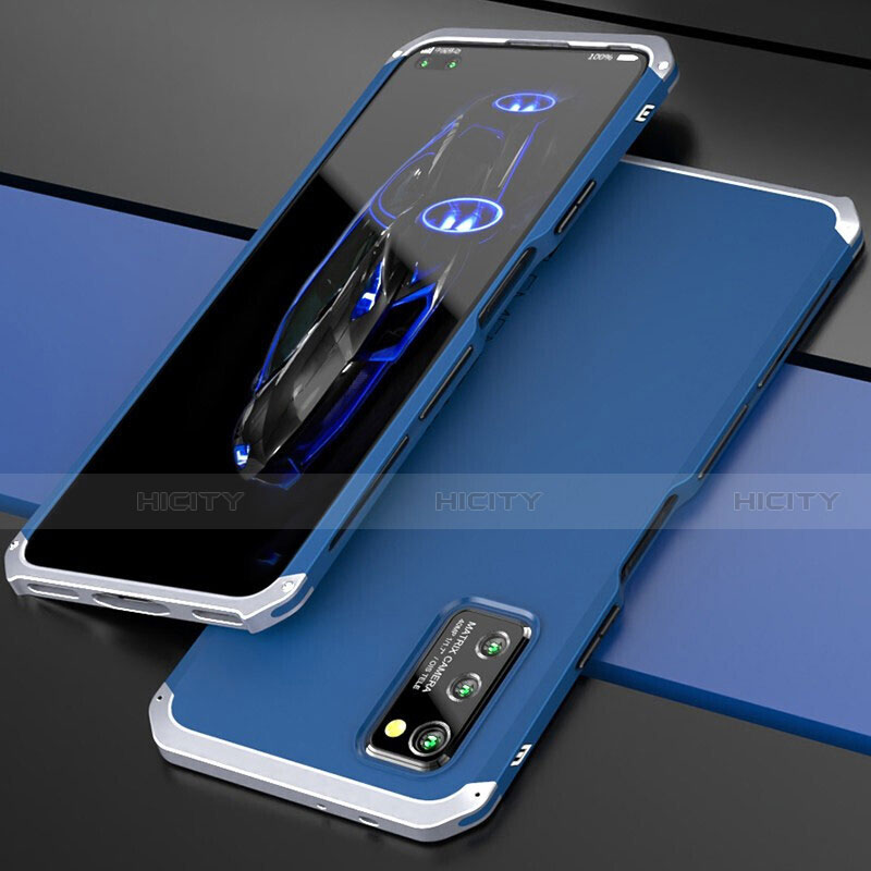 Huawei Honor V30 5G用ケース 高級感 手触り良い アルミメタル 製の金属製 カバー ファーウェイ シルバー・ネイビー