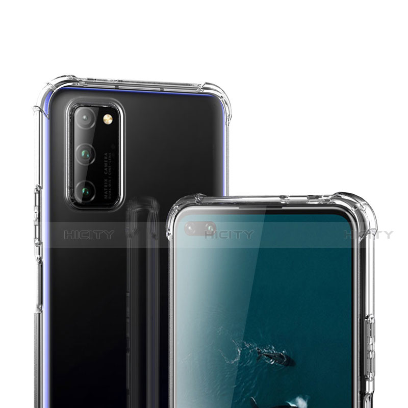 Huawei Honor V30 5G用極薄ソフトケース シリコンケース 耐衝撃 全面保護 クリア透明 T02 ファーウェイ クリア